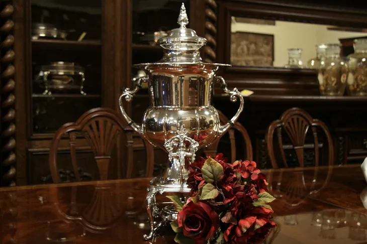 Hand Engraved Silverplate Coffee Pot