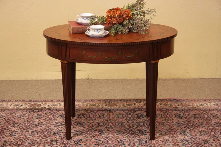 Kittinger Oval Handpainted Occasional Table