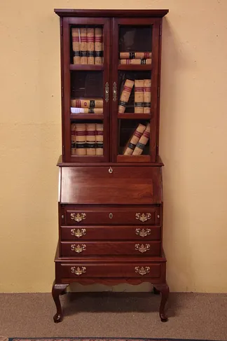 Cherry Secretary Desk & Bookcase