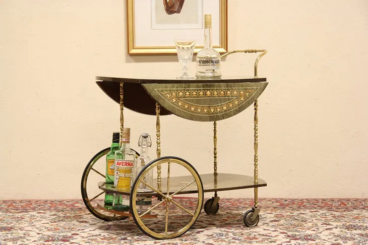 Italian Dessert or Beverage Cart, Tea Trolley