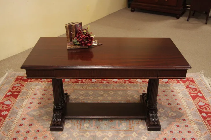 Mahogany Antique Library Table or Writing Desk