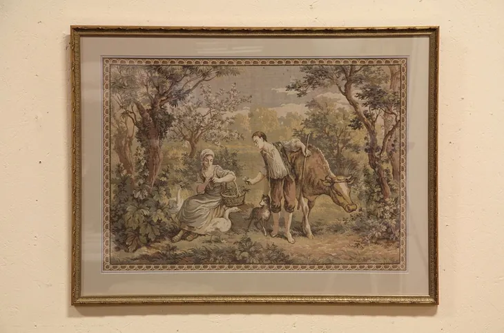 Framed French Tapestry