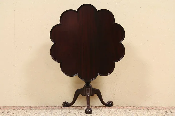 Kittinger Georgian Chippendale 1920 Tilting Tea Table