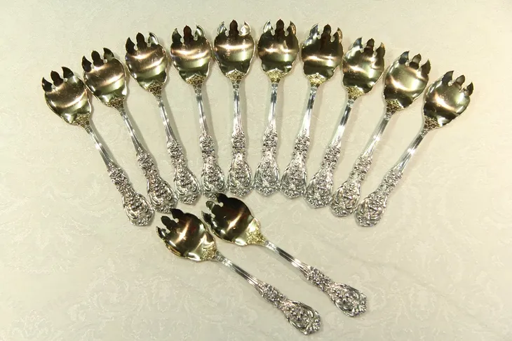 Francis I Sterling Silver Set of 12 Dessert Ice Cream Forks by Reed & Barton