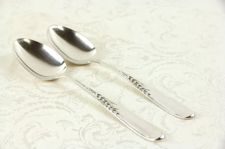 Wheat by Reed & Barton Sterling Silver Pair of Serving Spoons