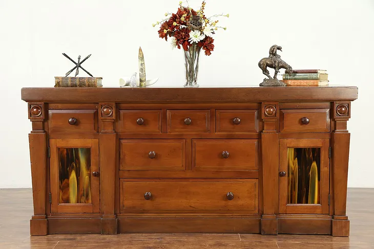 Cherry Finish Antique Birch Sideboard, Server, Buffet or TV Console #30473