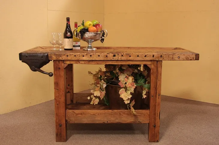 Country Carpenter Work Bench or Kitchen Island