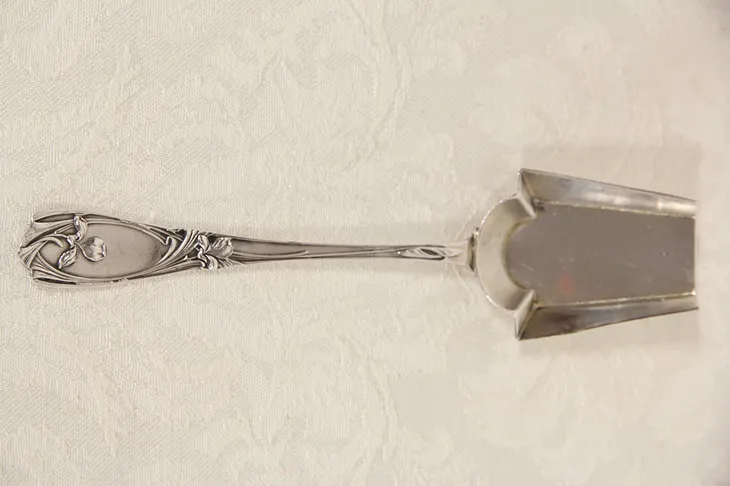 Silverplate Shovel Shape 1900 Antique Serving Spoon