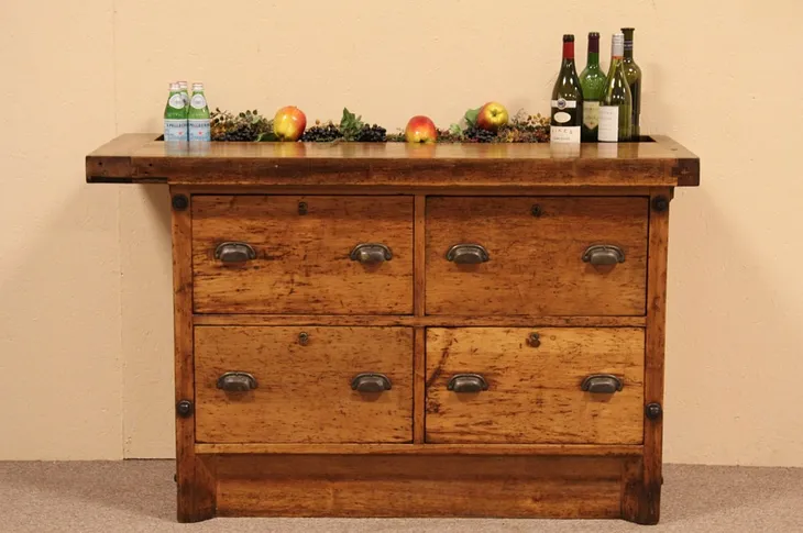 Work Bench, Antique Counter, Kitchen Island