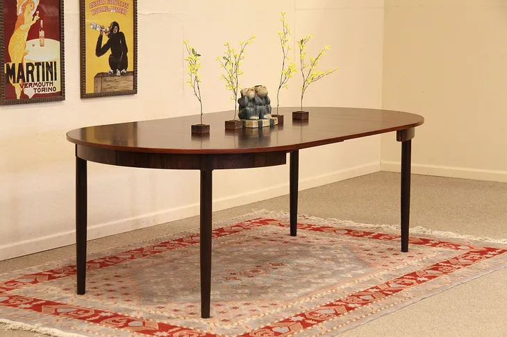 Rosewood Midcentury Danish Modern Dining Table (1)