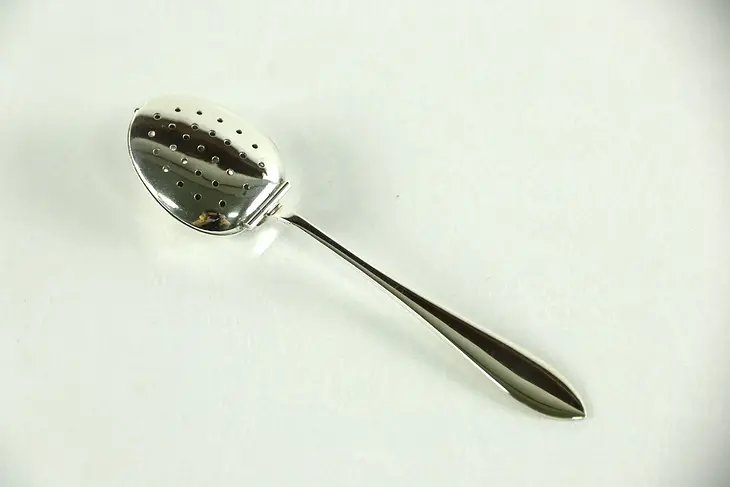 Sterling Silver Vintage Tea Strainer Spoon or Infuser, signed Webster