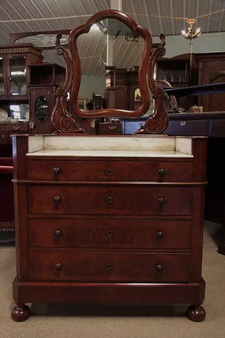 Victorian Marble Top Washstand or Server,1880's