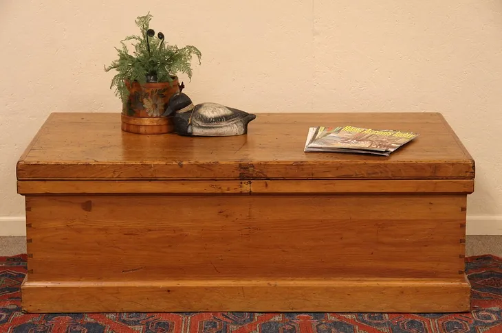 Country Pine Trunk or Chest, Coffee Table