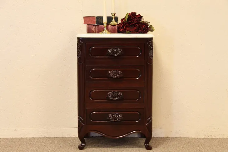 Victorian Marble Top Chest or Nightstand