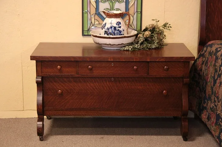 Quartersawn Oak Lowboy Chest, TV Stand (1)