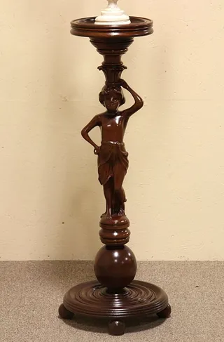 Art Deco Carved Sculpture Pedestal