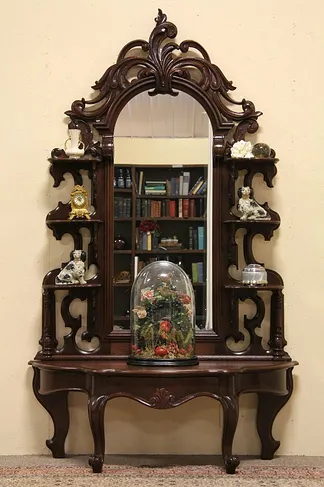 Victorian Carved Etagere or Curio Display