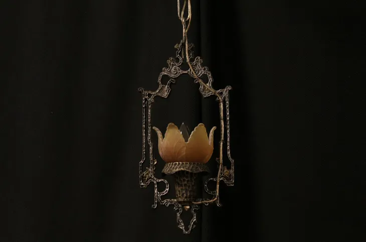 English Tudor 1930 Hall Light Fixture