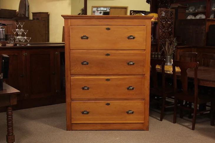 Country Pine Victorian 5' Tall Linen Chest