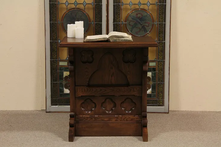 Gothic Bible Pedestal, Reception Stand