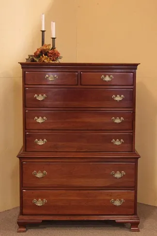 Georgian Cherry Highboy, Tall Chest on Chest (1)