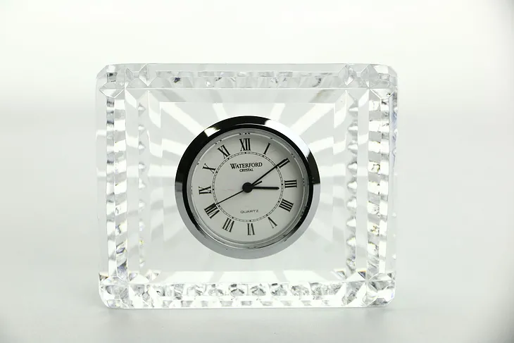 Waterford Signed Crystal Square Clock