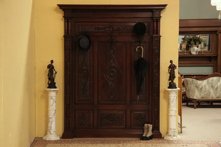 Victorian Antique Carved Hall Stand