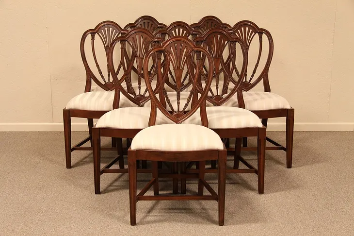 Set of 8 Shield Back Chairs