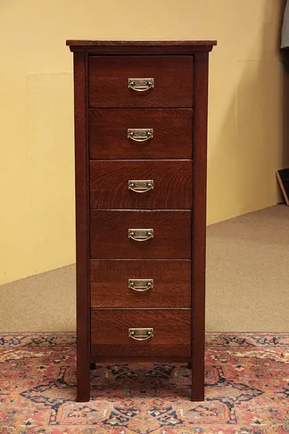 Mission Oak Arts & Crafts Antique Tall Chest