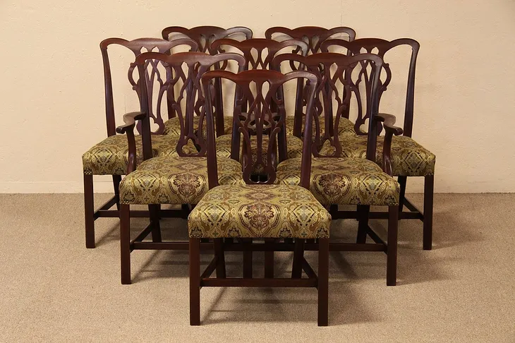 Kittinger Mahogany Set of 8 Dining Chairs