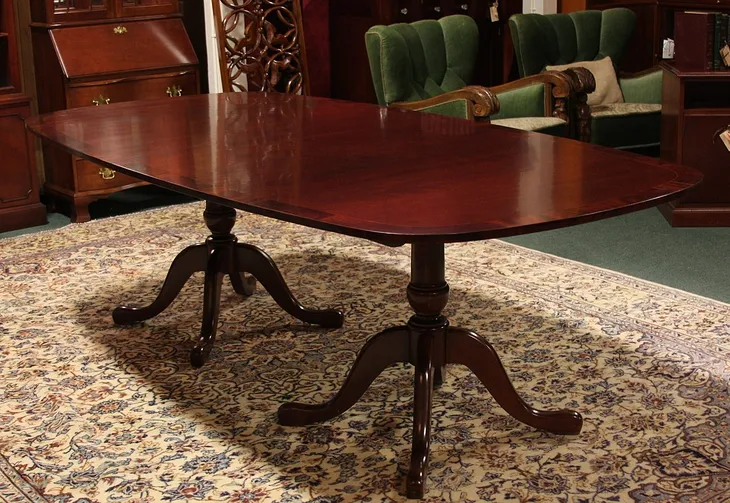 Federal Banded Mahogany 4x8 Conference Dining Table