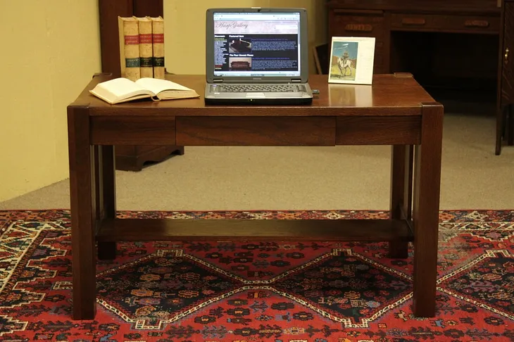 Mission Oak Library Table or Writing Desk