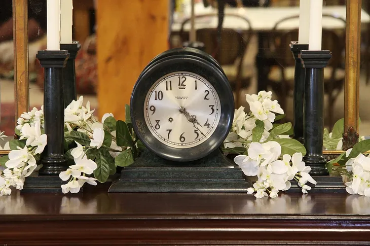 Chelsea Boston Bronze Clock & Candlestick Set