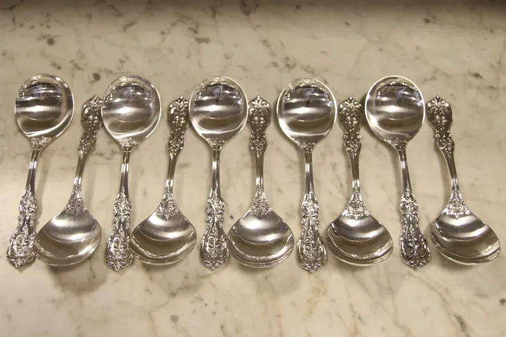 Francis I Reed & Barton Sterling Silver 10 Cream Soup Spoons