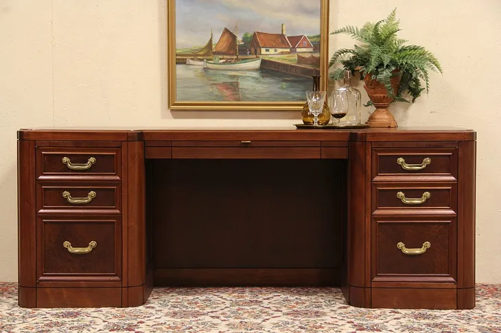 Alex Stuart 6' 4" Vintage Executive Computer Desk or Credenza (1)