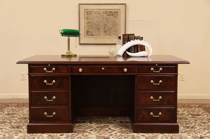 Traditional Mahogany Executive Desk