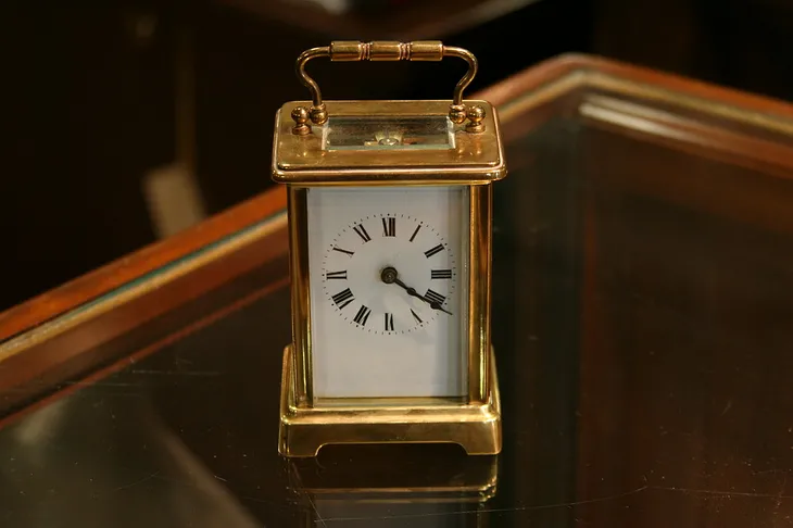 French Antique Carriage Clock, 1900