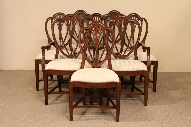 Set of 8 Shield Back Chairs