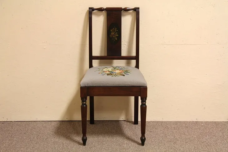 Sheraton Side Chair, Needlepoint Seat