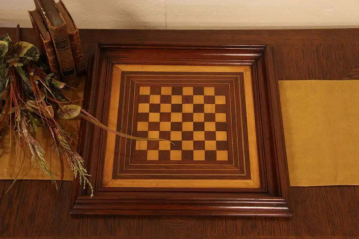 Victorian Antique Inlaid Chess or Checker Board