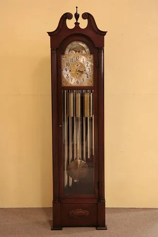 Herschede 9 Tube Grandfather or Tall Case Clock