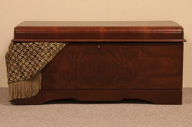 Art Deco Waterfall Cedar Chest Bench