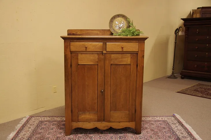 Country Pine Antique Jelly Cupboard