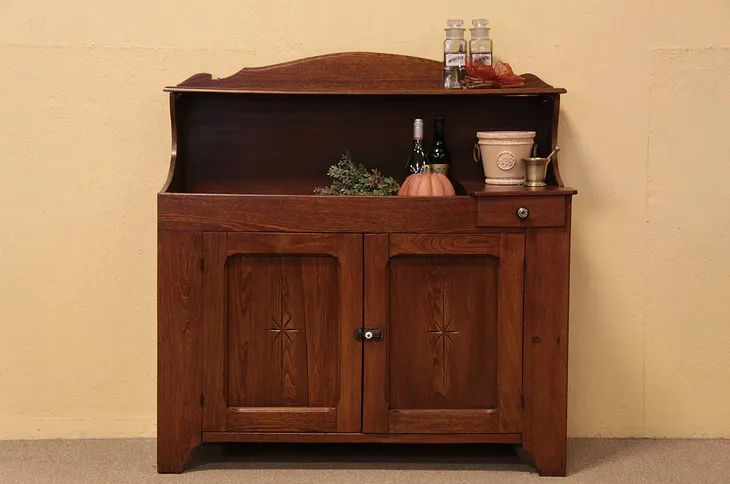 Victorian Eastlake Antique Dry Sink