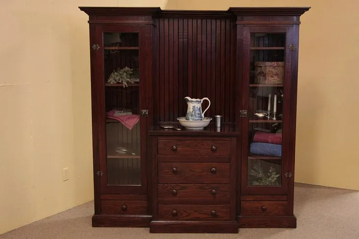 China Cabinet or Antique Sideboard Cupboard