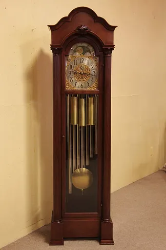 Herschede 9 Tube Tall Case Grandfather Clock