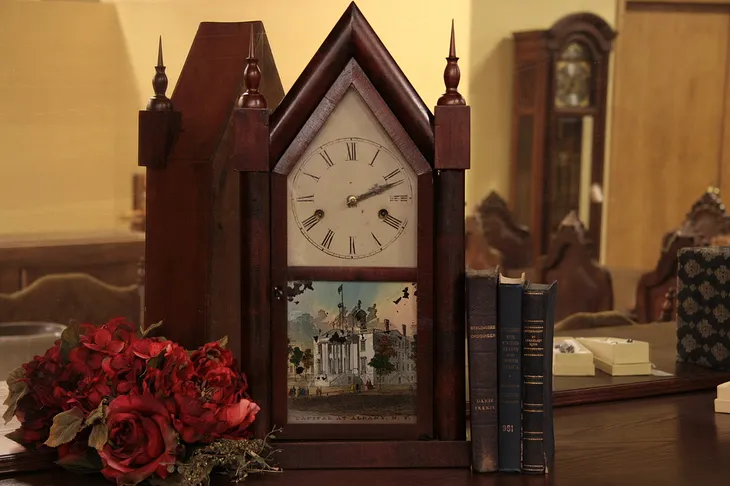 Welch Steeple Clock with New York Capital