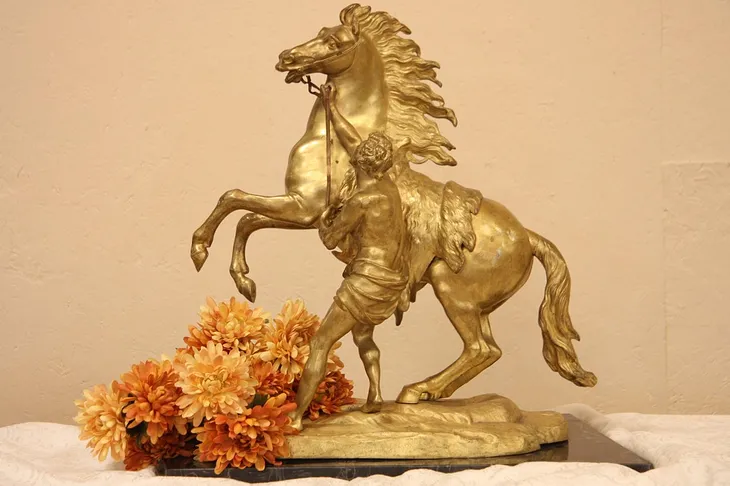 Bronze Sculpture of Marley Horse Tamer Statue