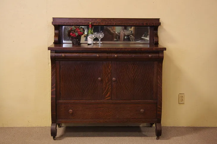 Antique Mission Oak Sideboard