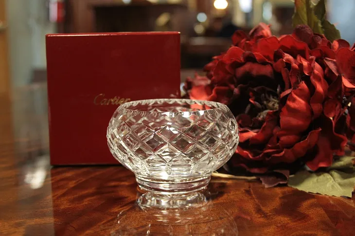 Cartier Crystal Bowl and Box